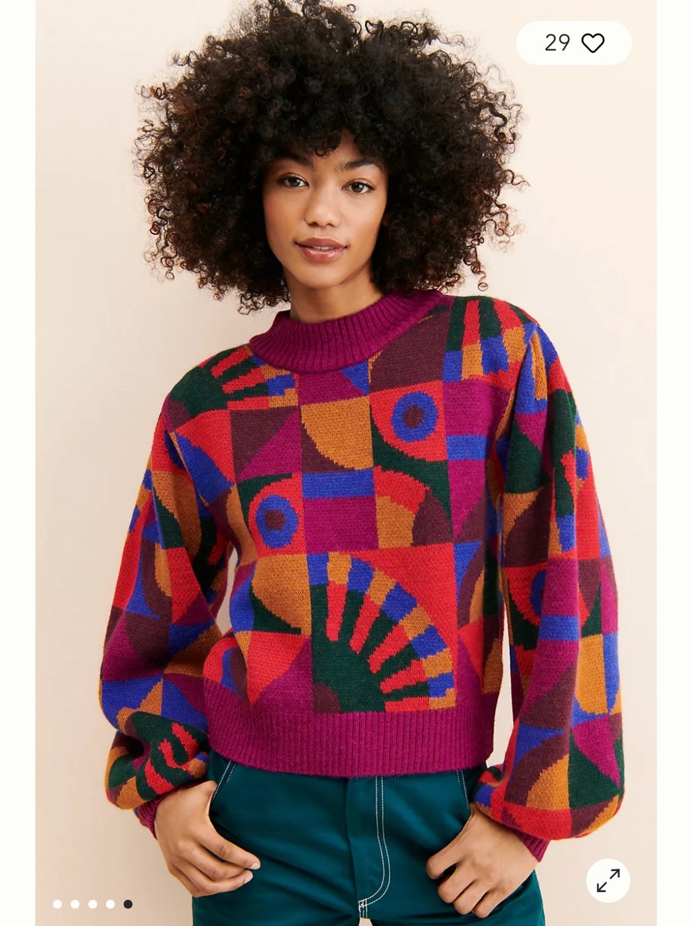 FARM Rio Graphic Toucans Sweater Size Small